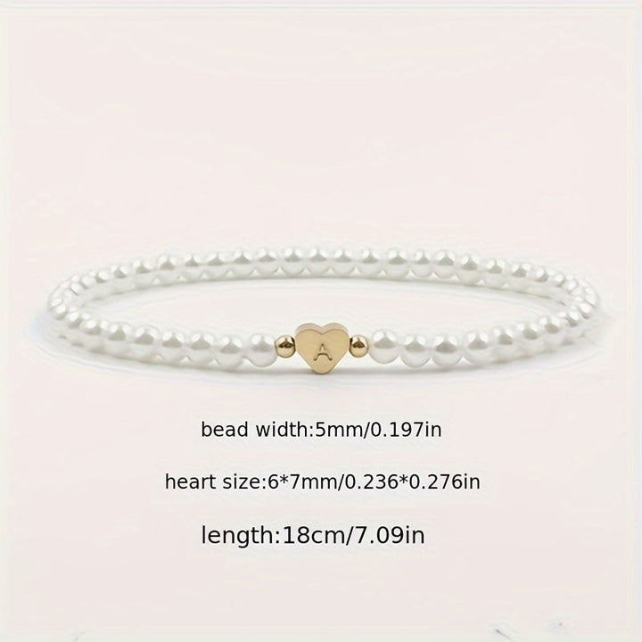 Chic A-Z Heart Initial Bracelet