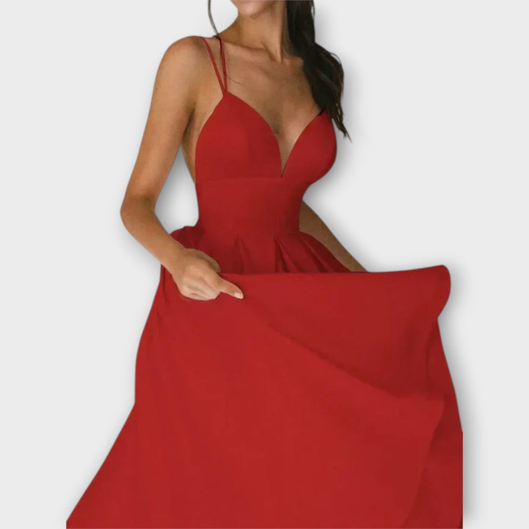 Alana - Deep V-Neck Dress