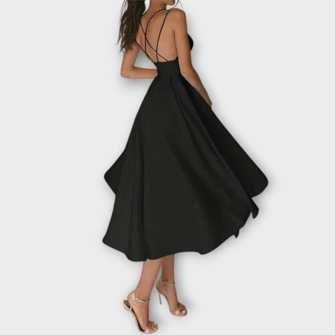 Alana - Deep V-Neck Dress