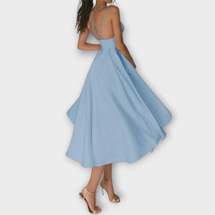 Alana - Deep V-Neck Dress