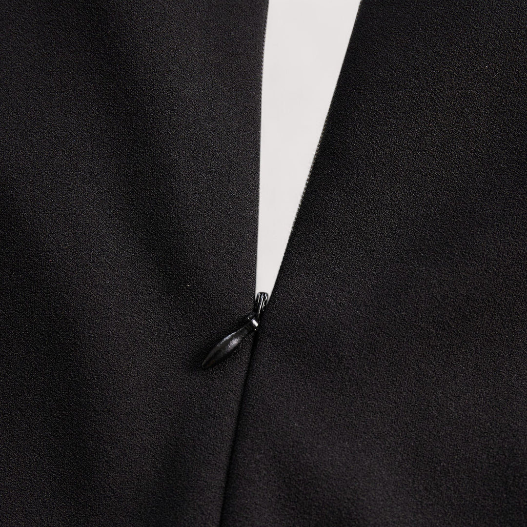 Kate - Black dress with mandarin collar