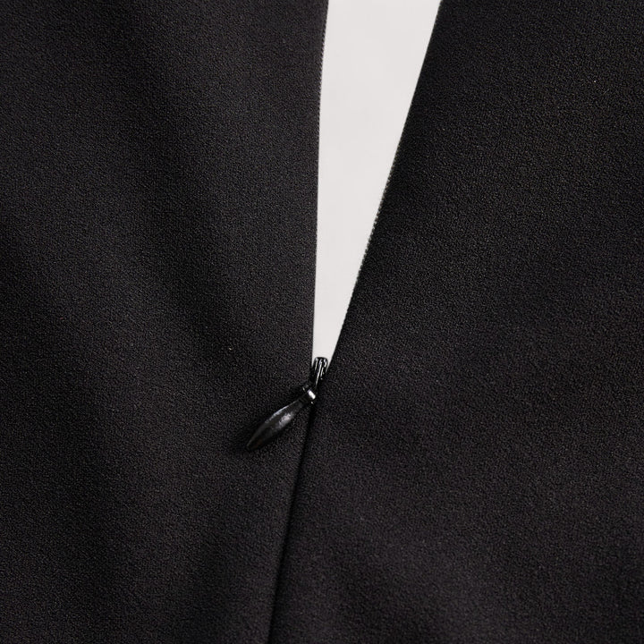 Kate - Black dress with mandarin collar