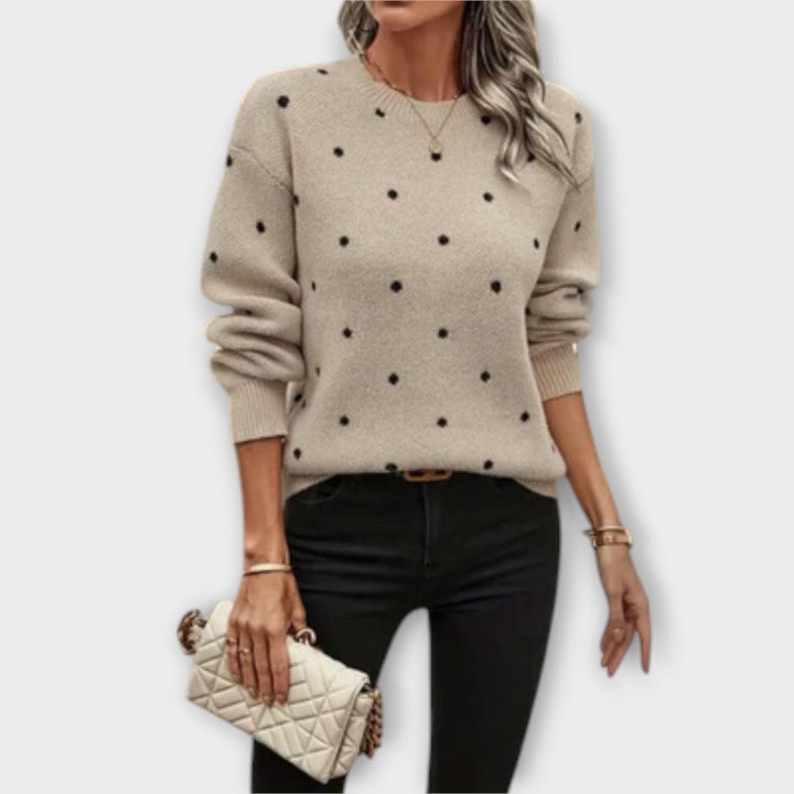 Ava – Polka Dot Knitted Sweater