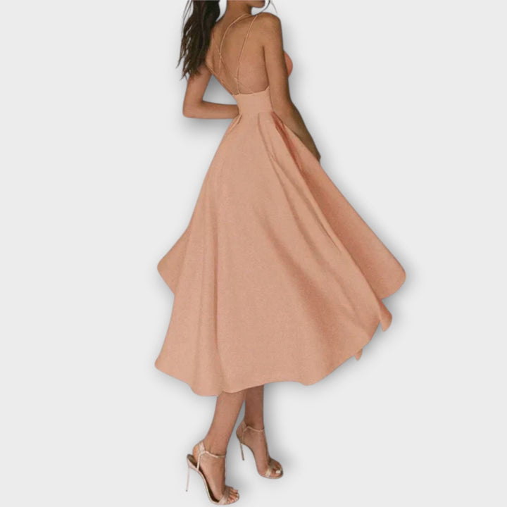 Alana - Deep V-Neck Dress