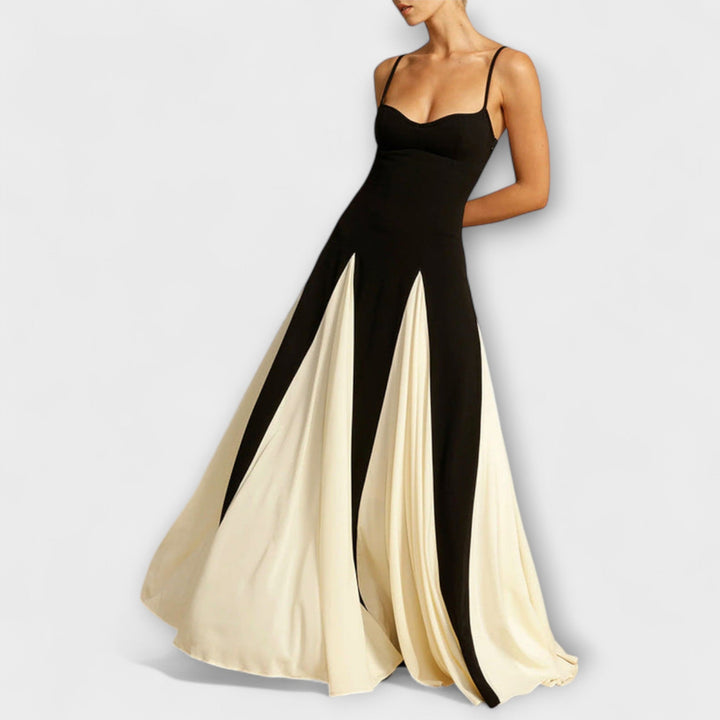 Ember - Tulle Panels Maxi Dress