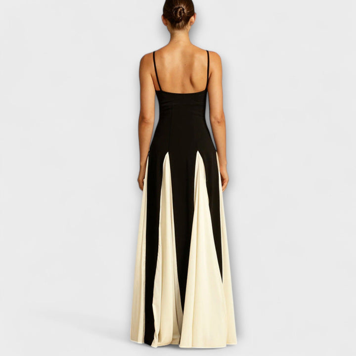 Ember - Tulle Panels Maxi Dress
