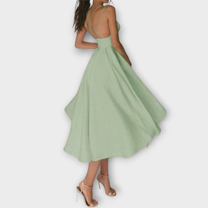 Alana - Deep V-Neck Dress