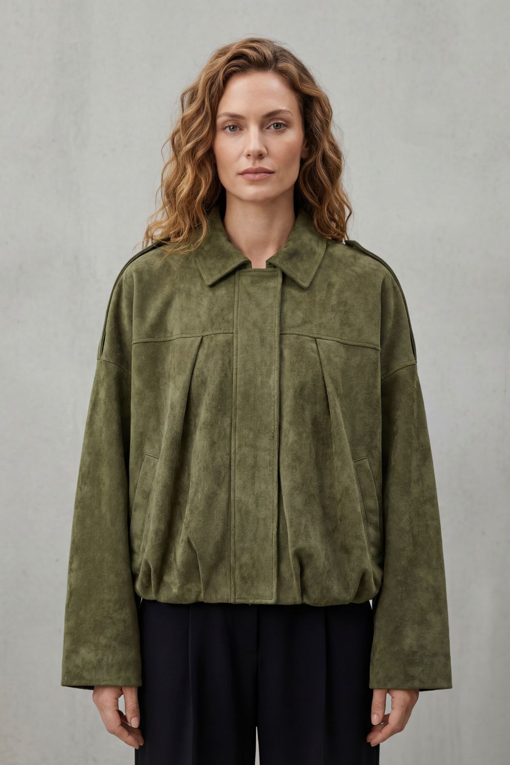 Solenné –  Suede bomber jacket