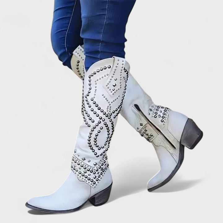 Mia - Western Knee-High Boots