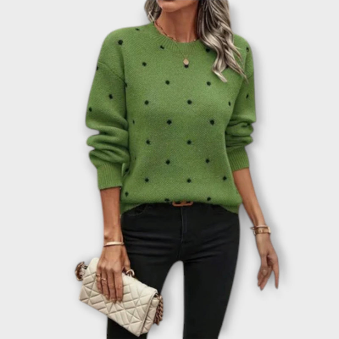 Ava – Polka Dot Knitted Sweater