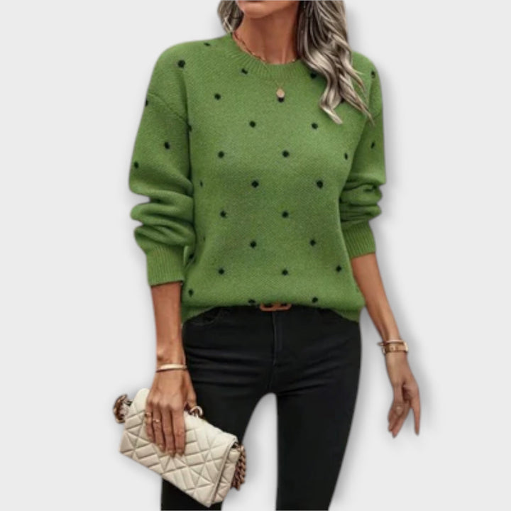 Ava – Polka Dot Knitted Sweater