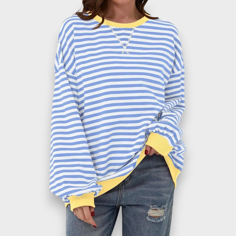 Alma - Striped Round Neck Sweat