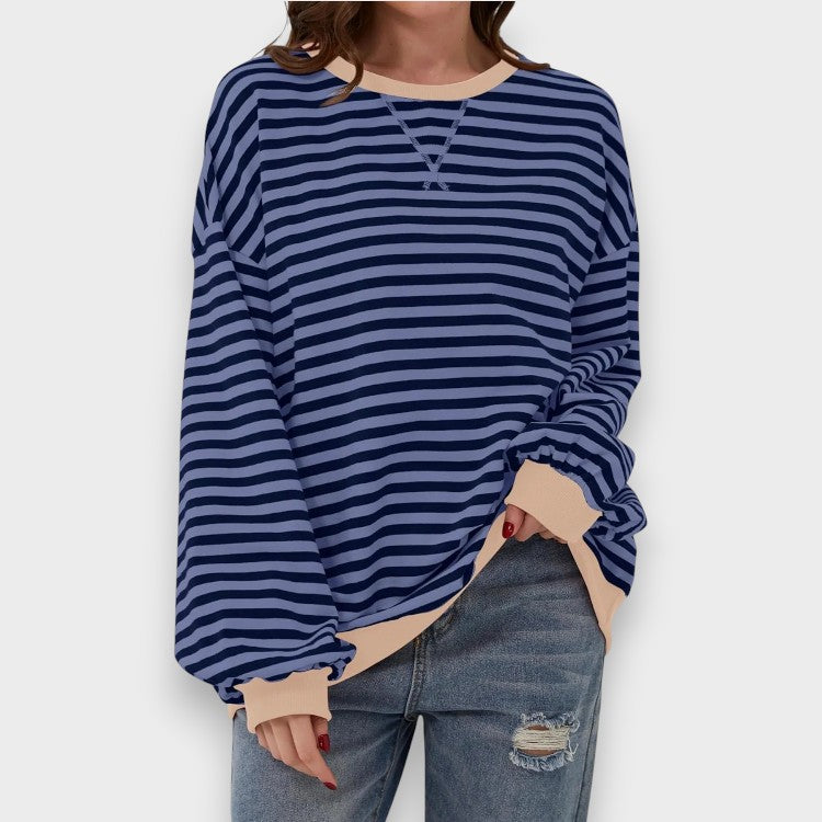 Alma - Striped Round Neck Sweat