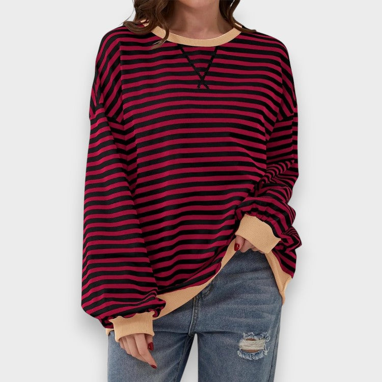 Alma - Striped Round Neck Sweat