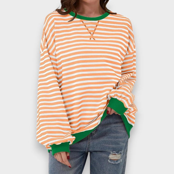 Alma - Striped Round Neck Sweat