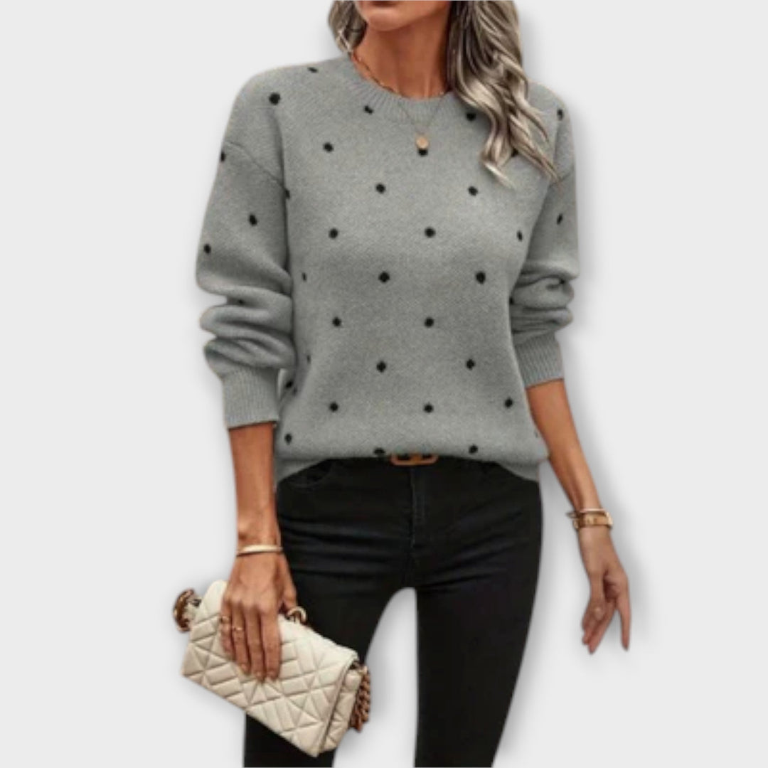 Ava – Polka Dot Knitted Sweater