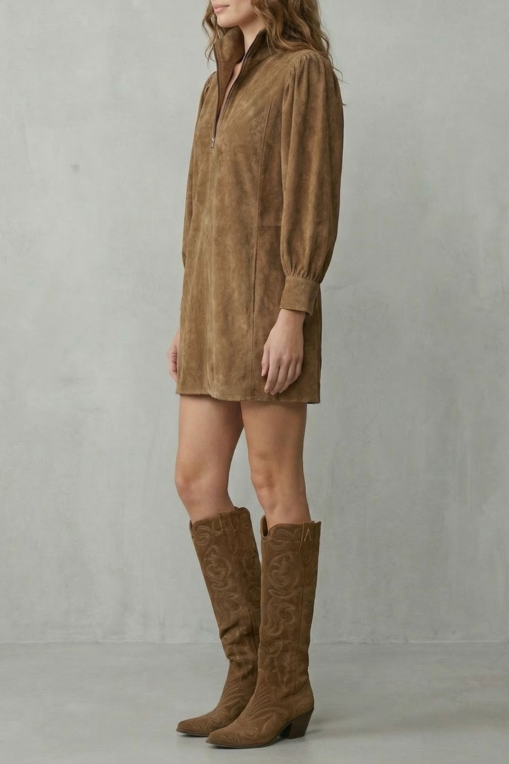 Valmira – Suede vintage charm Mini dress