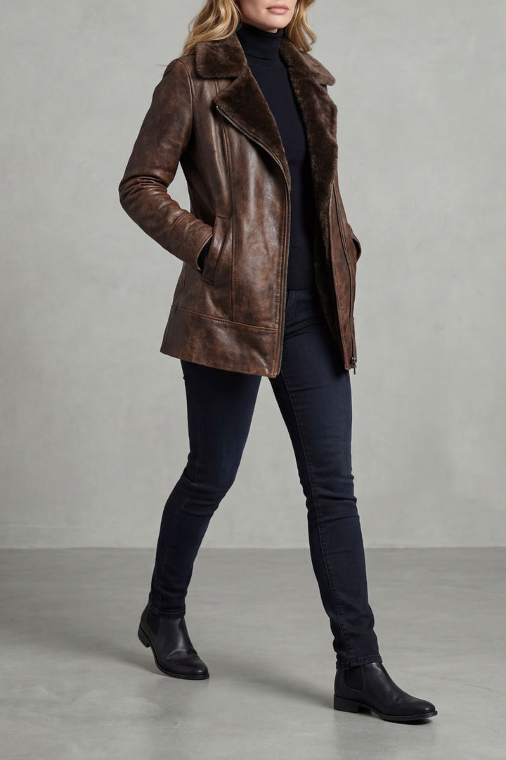 Ravella – Shearling-lined jacket