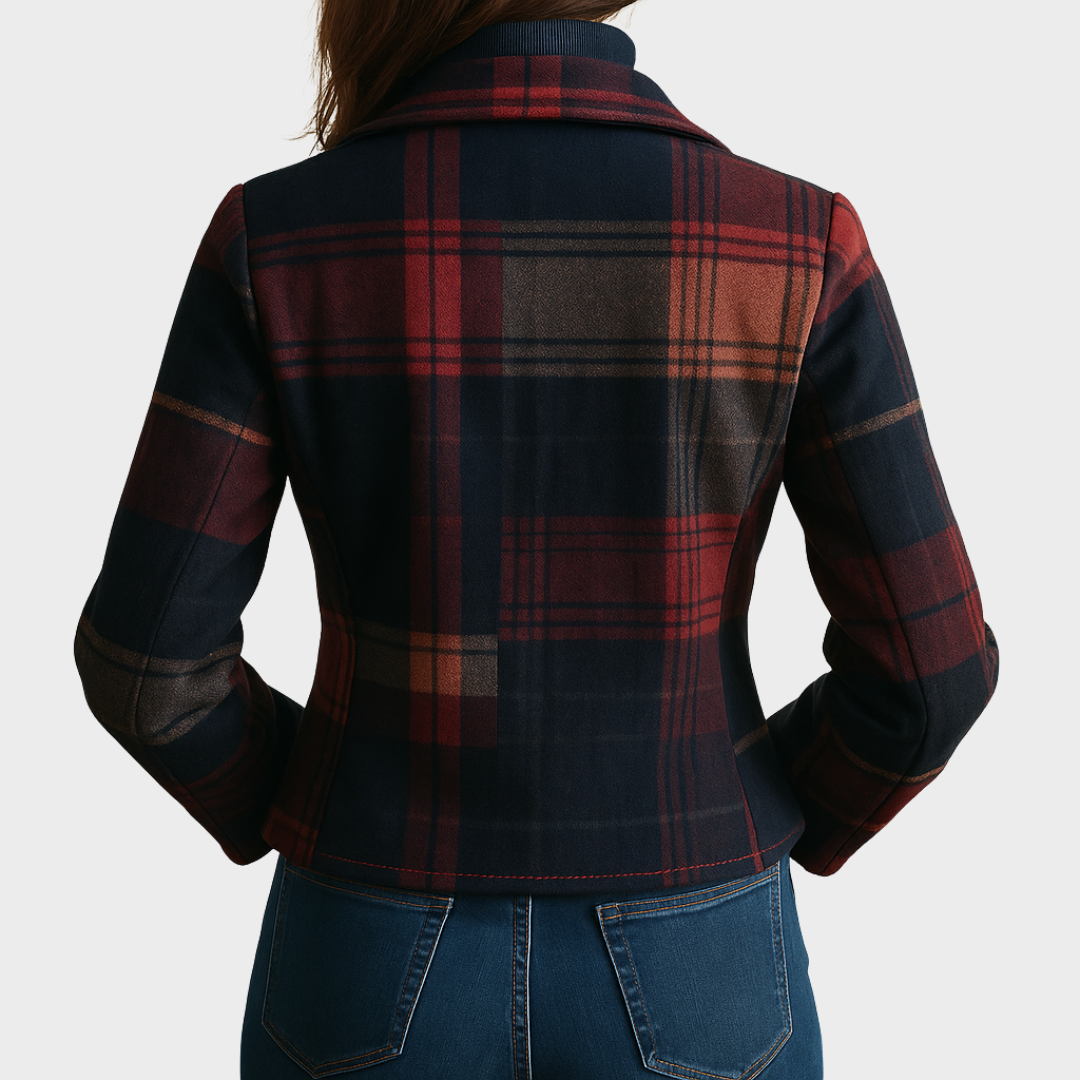 Hazel - Checked wool coat