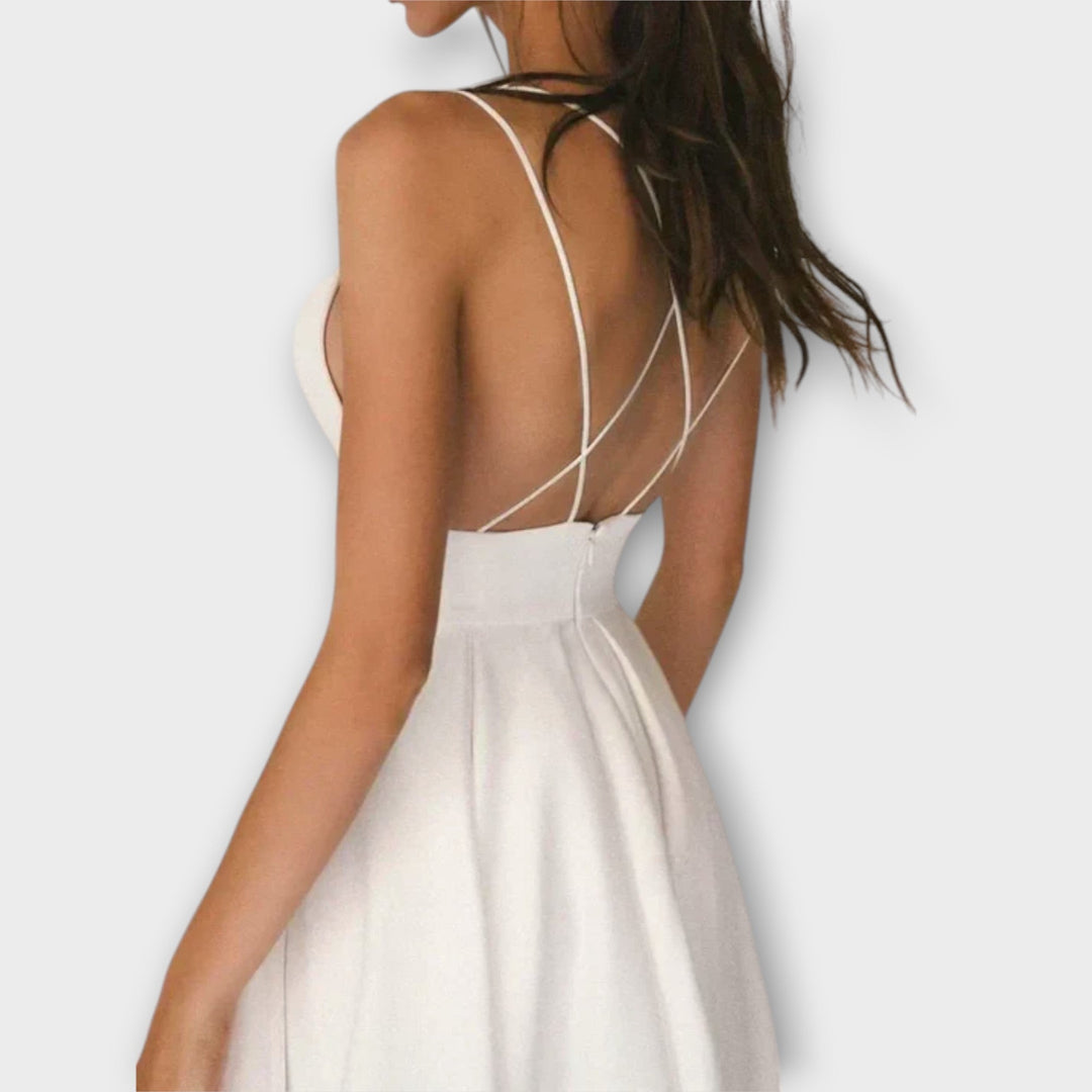 Alana - Deep V-Neck Dress