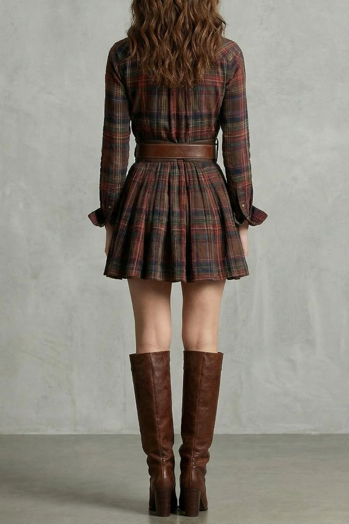 Bellarive – Tartan charm – Shirt dress (Includes belt)