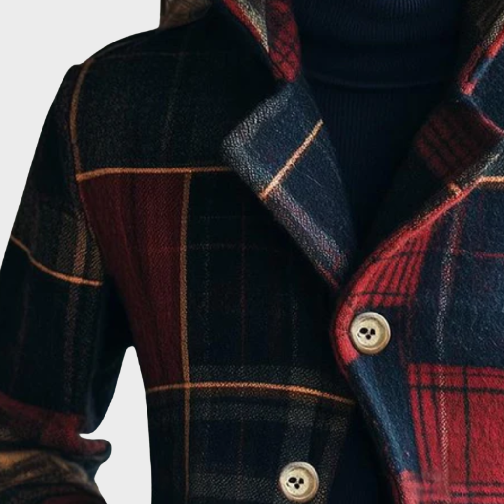 Hazel - Checked wool coat
