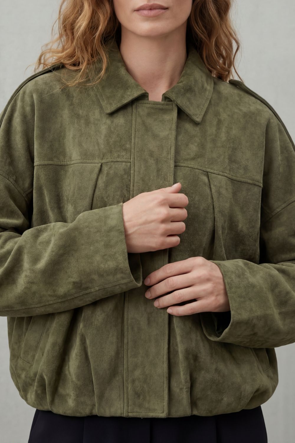 Solenné –  Suede bomber jacket