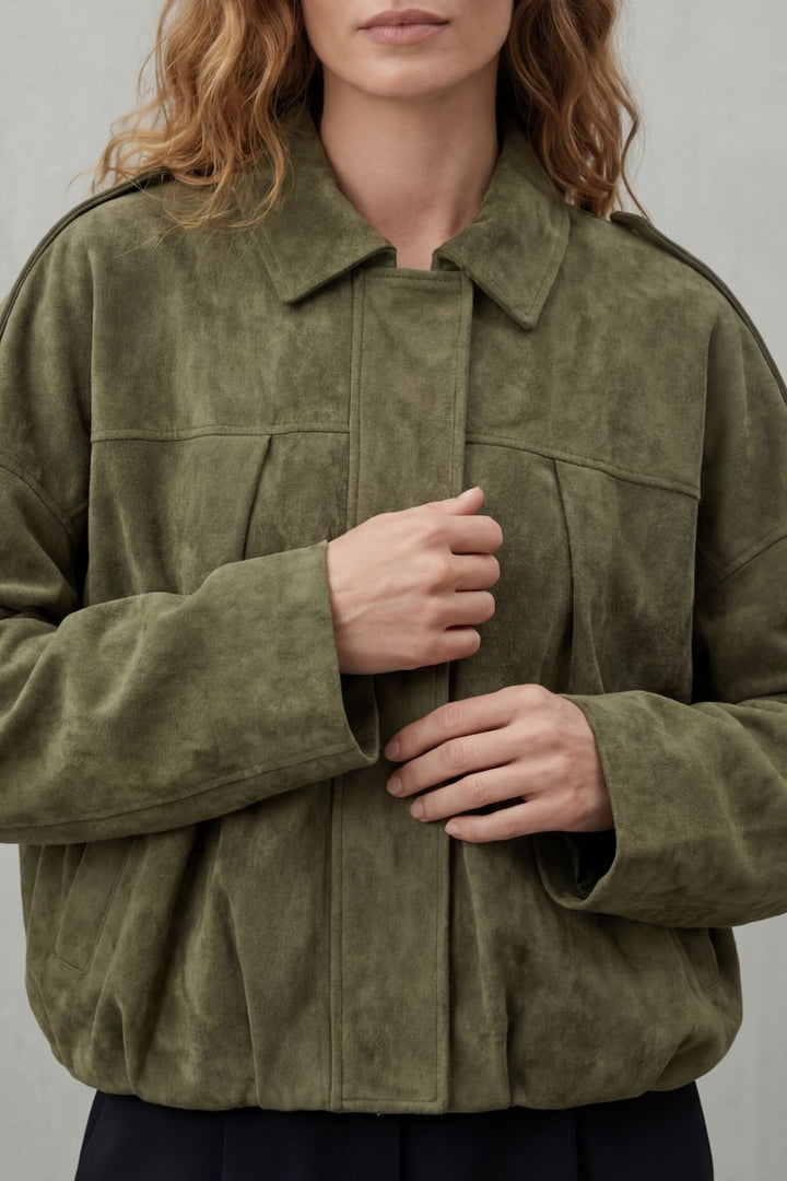 Solenné –  Suede bomber jacket