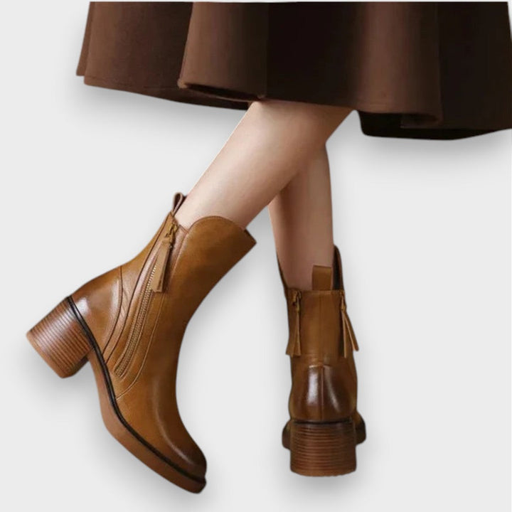 Klara - Leather Ankle Boots