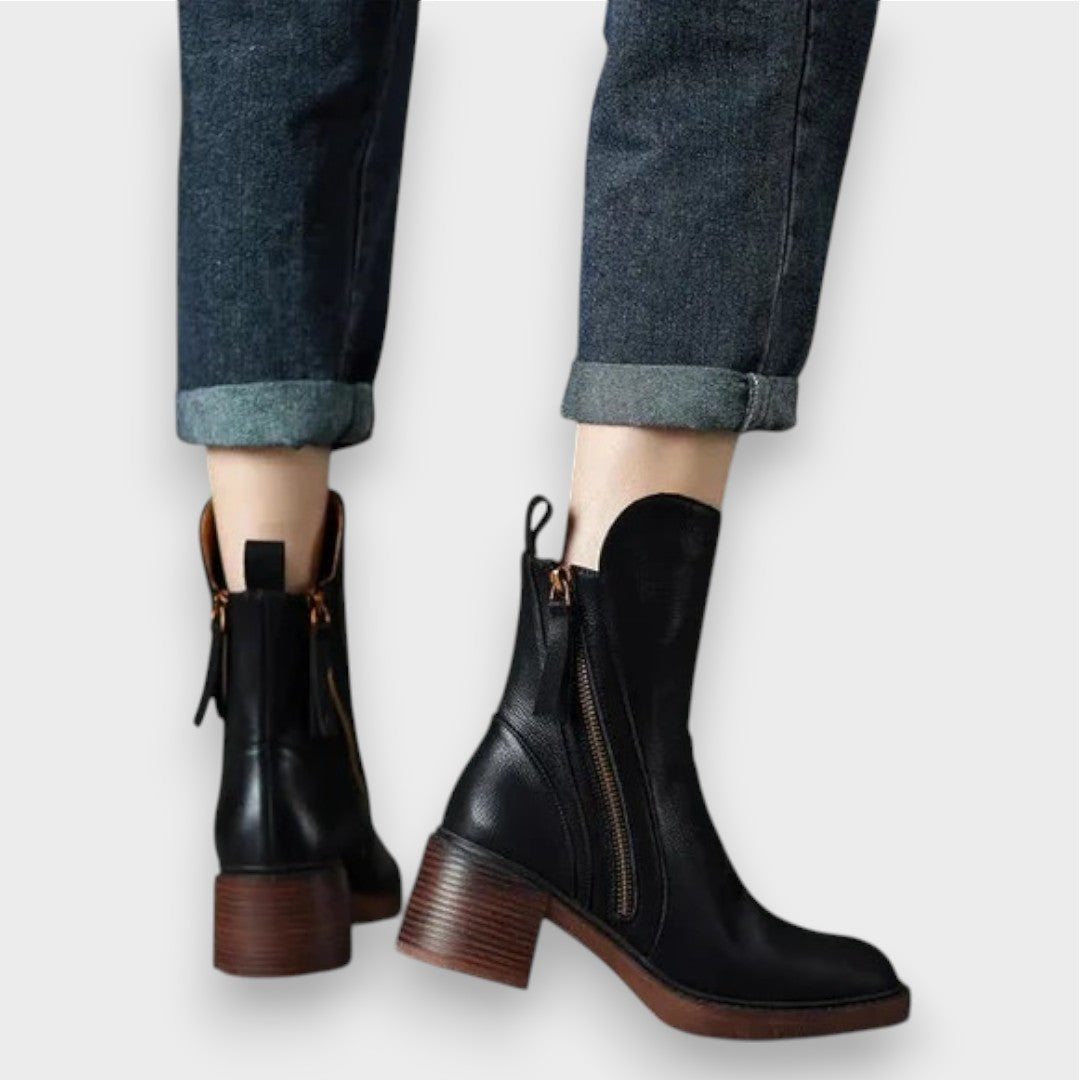 Klara - Leather Ankle Boots