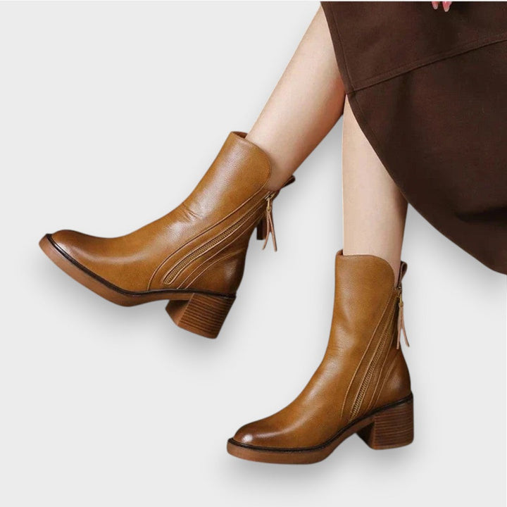 Klara - Leather Ankle Boots