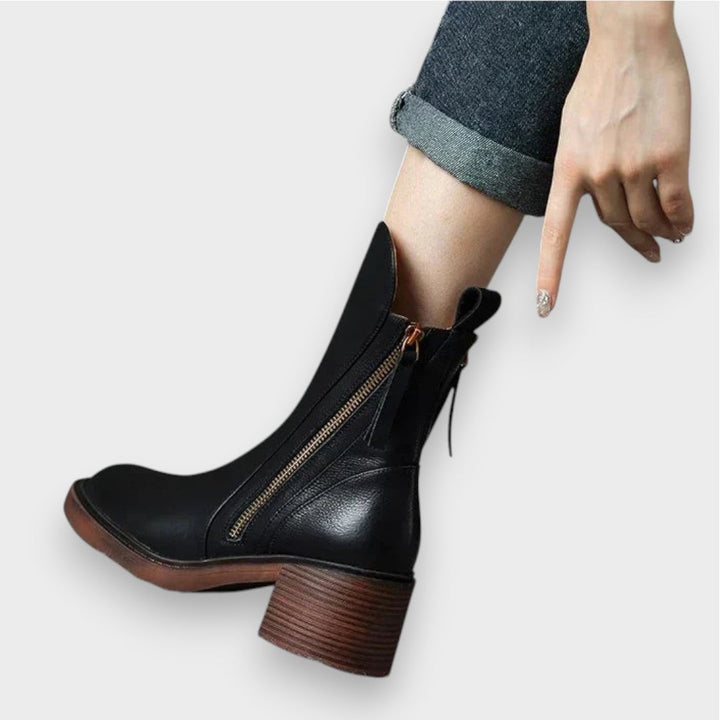 Klara - Leather Ankle Boots