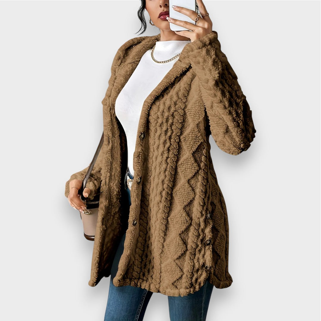 Charlotte - Plush Hooded Cardigan