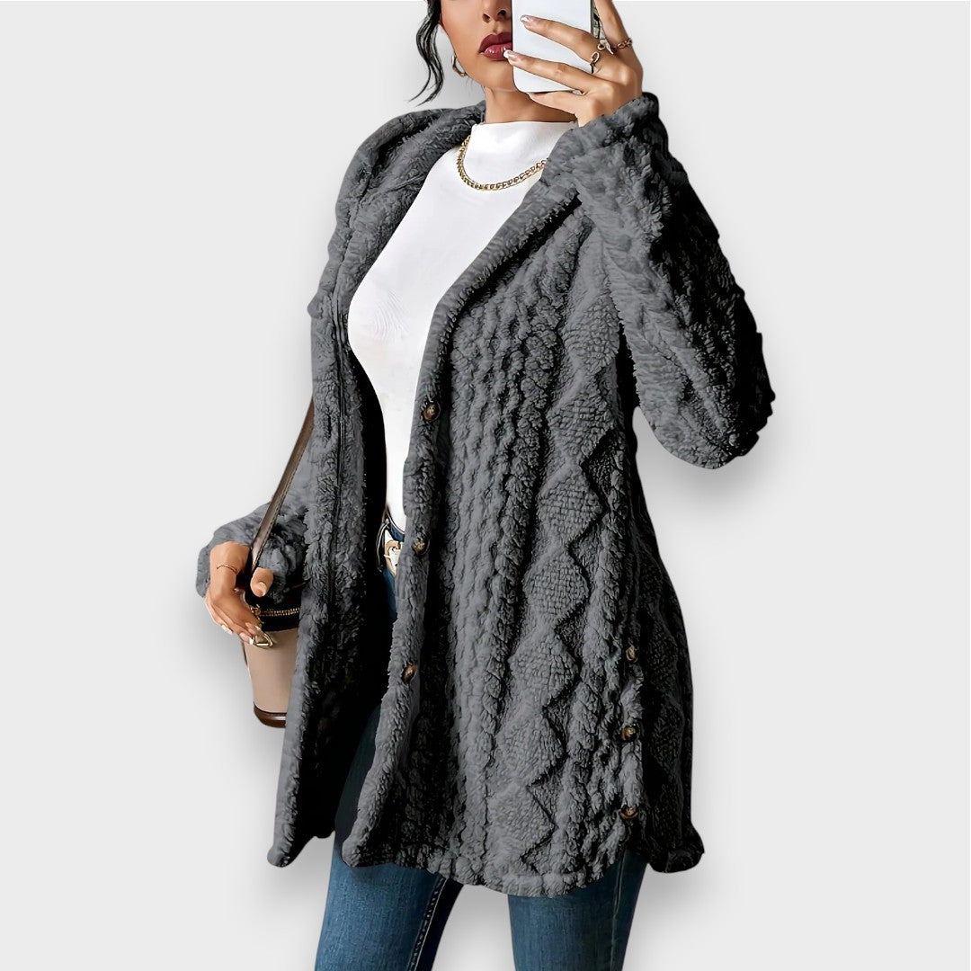 Charlotte - Plush Hooded Cardigan