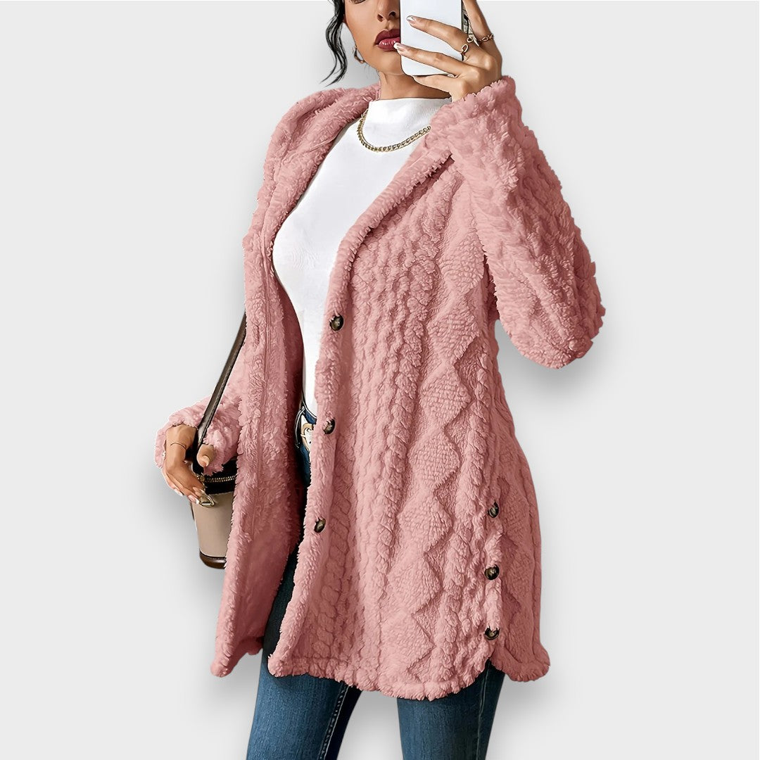 Charlotte - Plush Hooded Cardigan