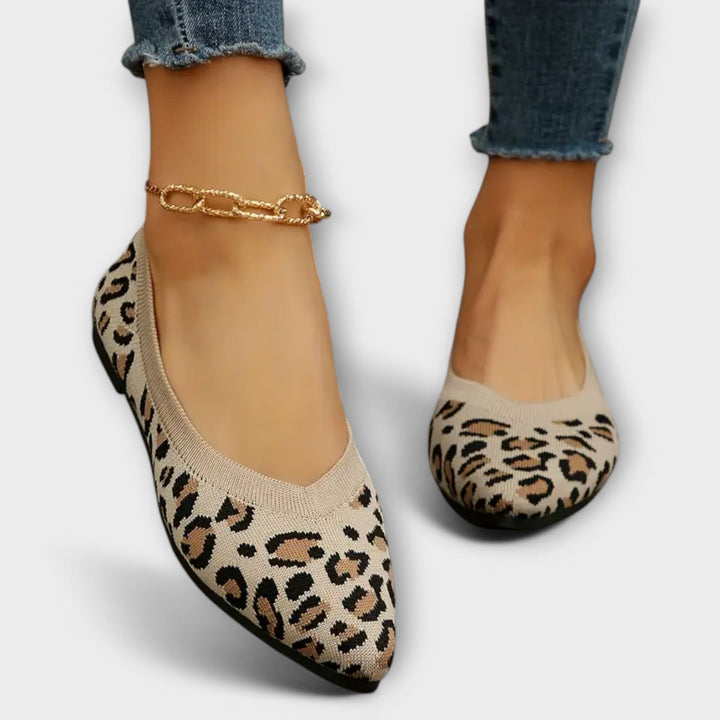 Melissa - Leopard Print Pointed Flats