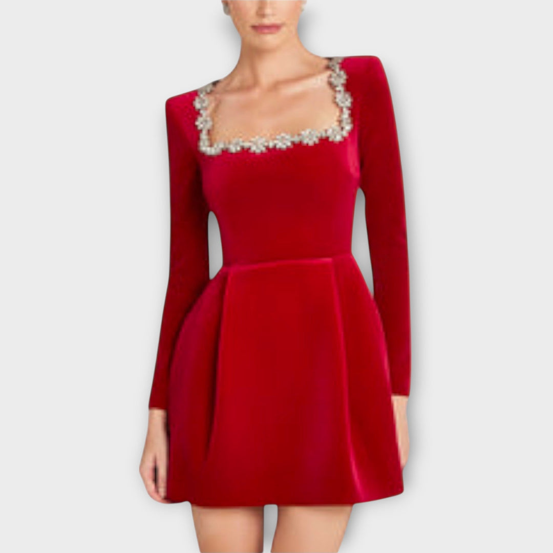 Ruby - Velvet Mini Dress