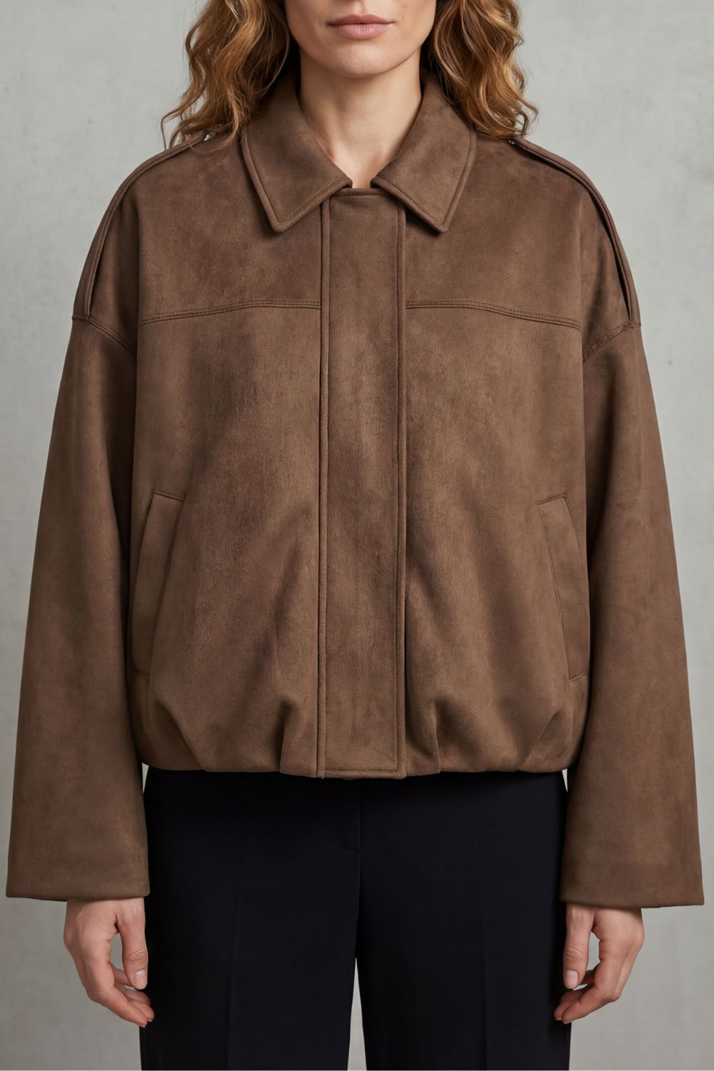 Solenné –  Suede bomber jacket