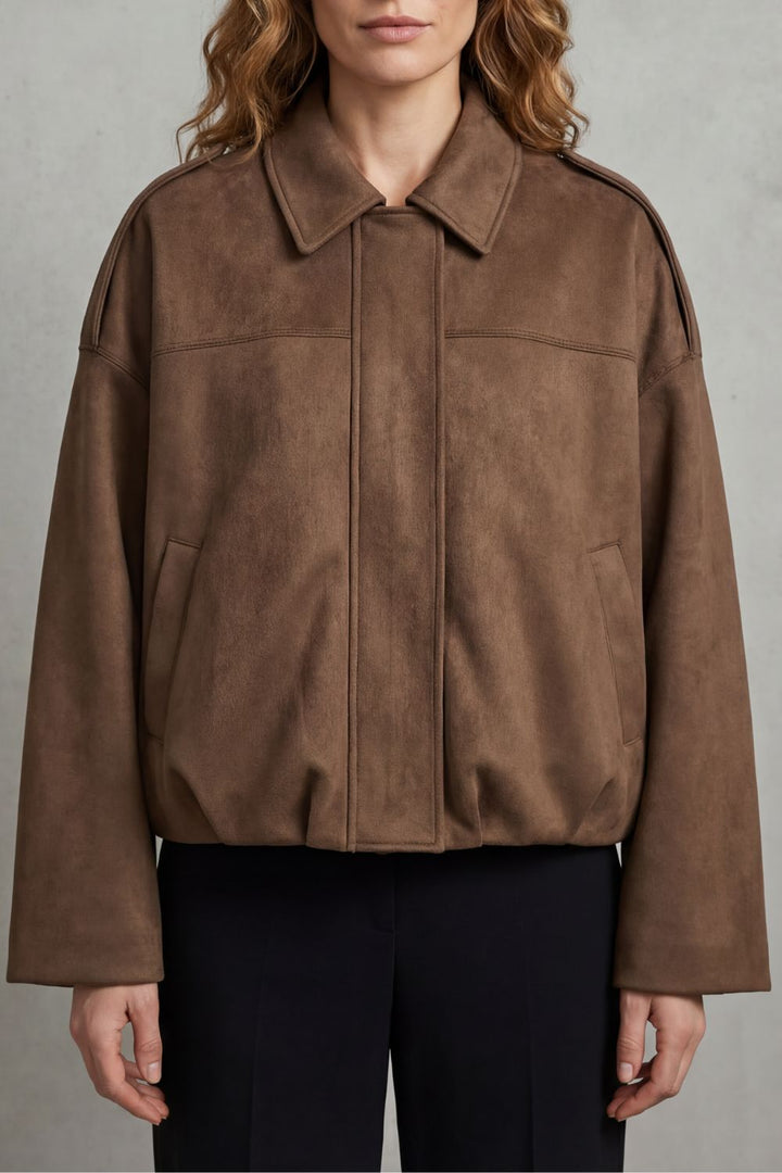 Solenné –  Suede bomber jacket