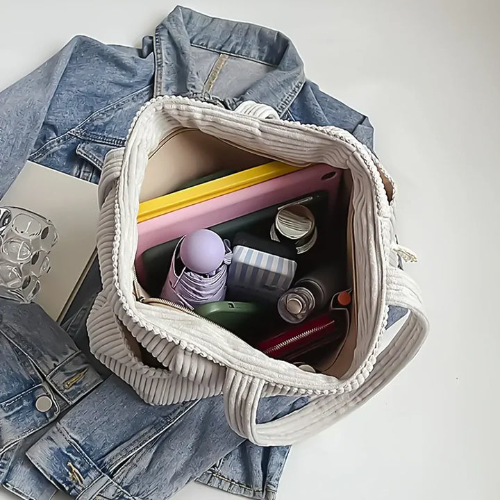 Mara - Ribbed Tote Bag