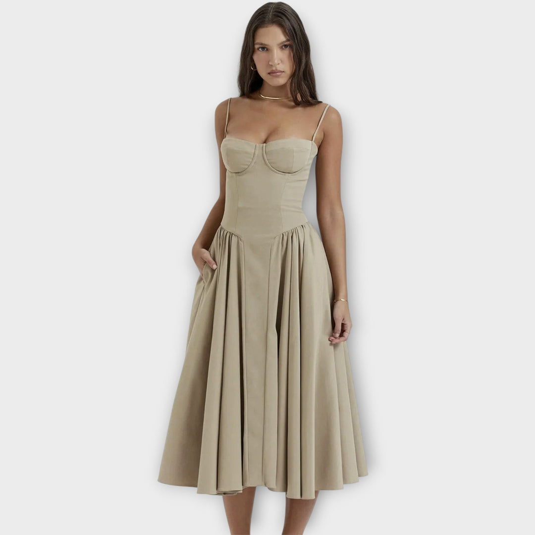 Gesine - Sleeveless Corset Midi Dress
