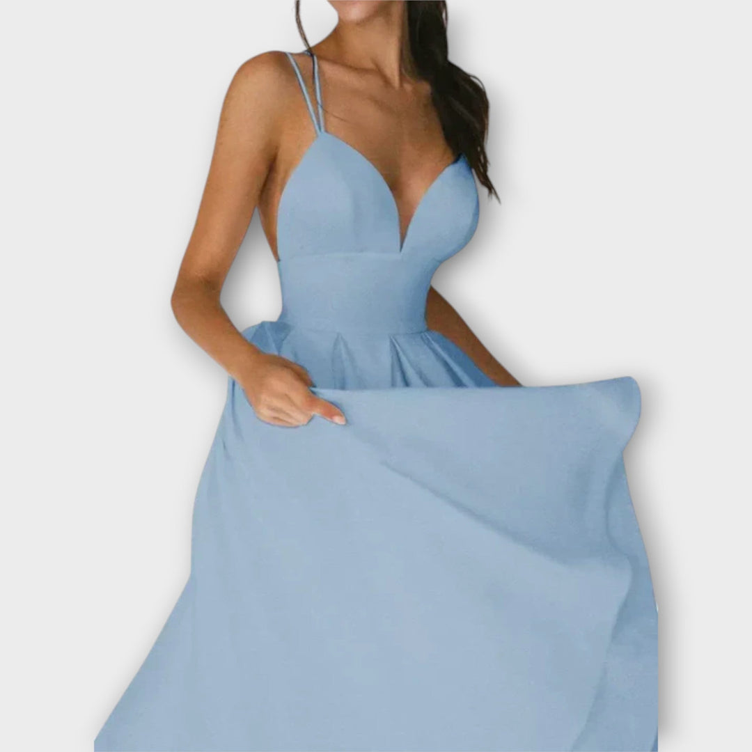 Alana - Deep V-Neck Dress