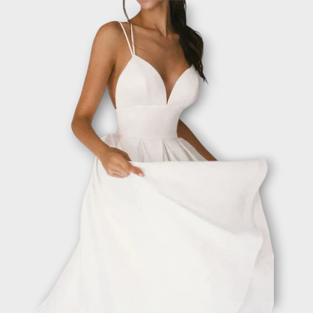 Alana - Deep V-Neck Dress