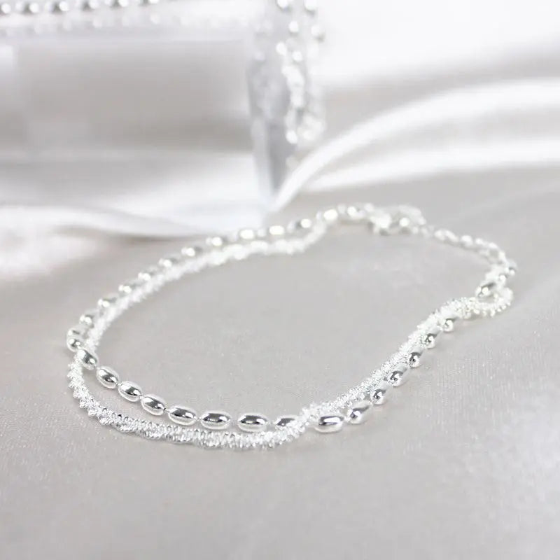 Ema - Elegant Silver Bracelet Set with Zirconia Stones