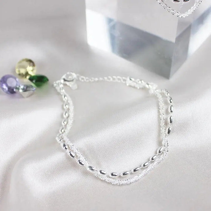 Ema - Elegant Silver Bracelet Set with Zirconia Stones