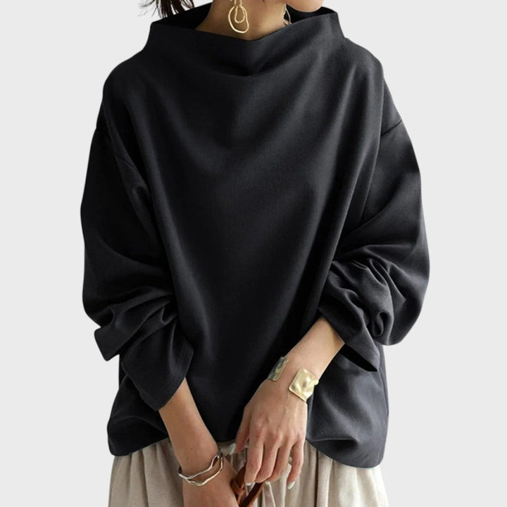 Elly -  High Collar Top