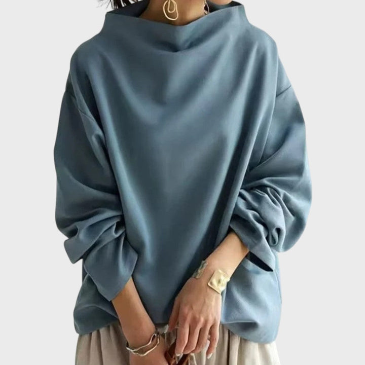 Elly -  High Collar Top