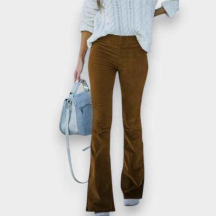Chloe - Cord Trousers with Flared Leg