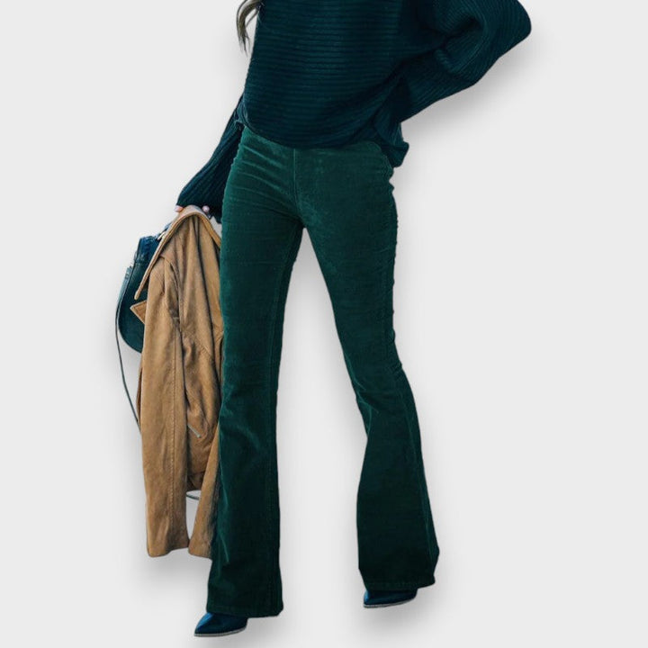 Chloe - Cord Trousers with Flared Leg