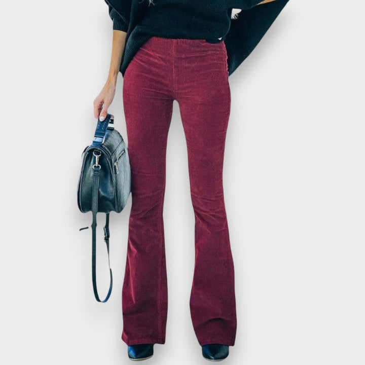 Chloe - Cord Trousers with Flared Leg